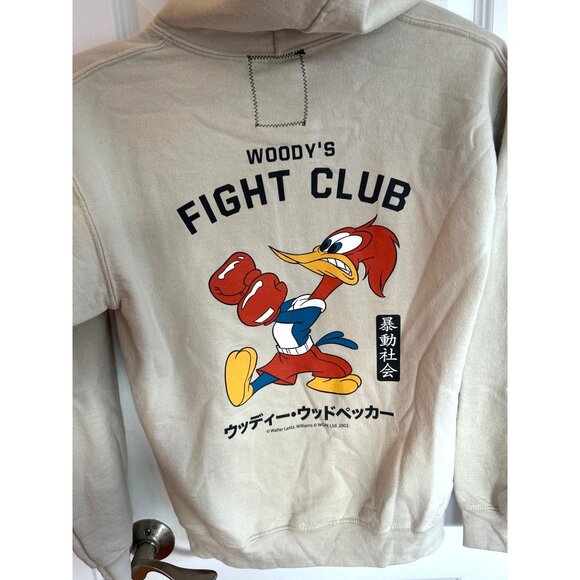 Riot Society Men's Teen Medium Beige Woody Hoodie Sweatshirt Woody's Fight Club - Picture 9 of 14